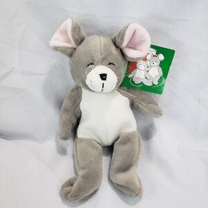 Mary Meyer Snuffy Gray Mouse Beanbag Plush Stuffed Toy Yankee Candle 8 Inch 1998